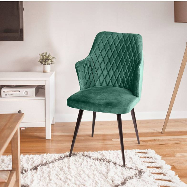 Стул HUNT (HUNT DARK GREEN VL 65 BK VD)